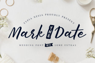 Mark the Date Font for Handmade Creations