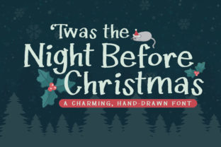 Twas the Night Before Christmas Font for Creative Makers