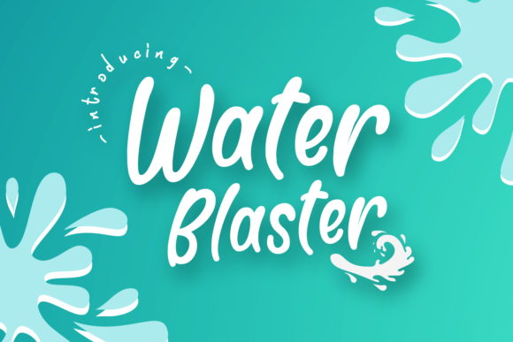 Water Blaster Font for Handmade Creations